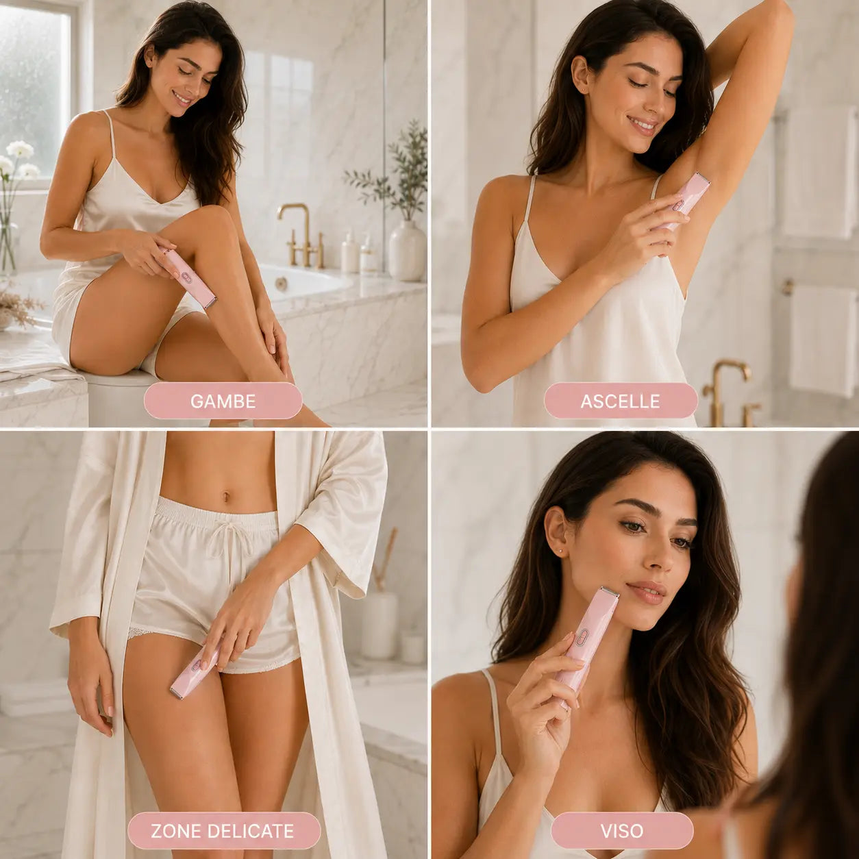 GRAVIX™ SilkTrim Pro | Rasoio Elettrico Delicato 2-in-1 per Donna