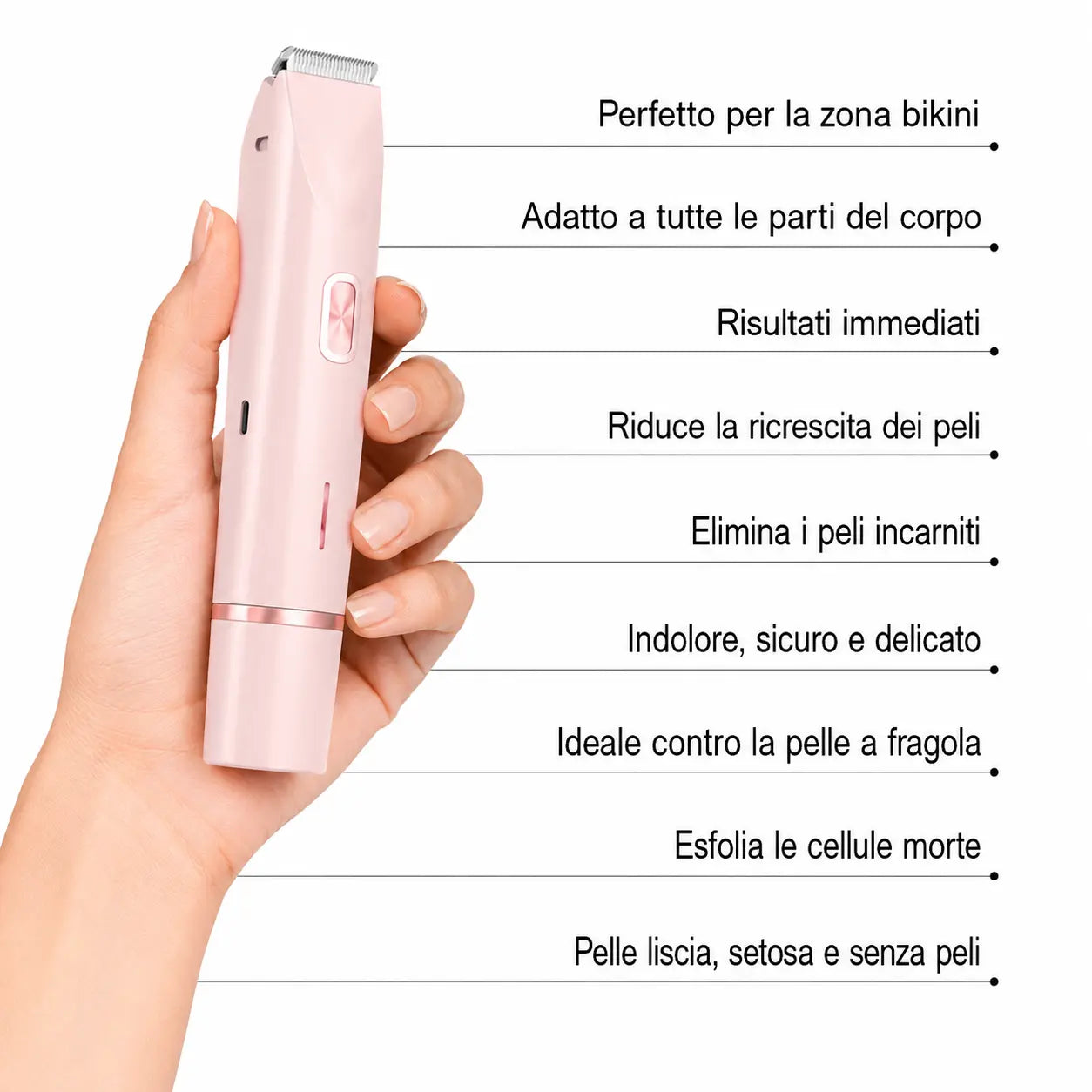 GRAVIX™ SilkTrim Pro | Rasoio Elettrico Delicato 2-in-1 per Donna