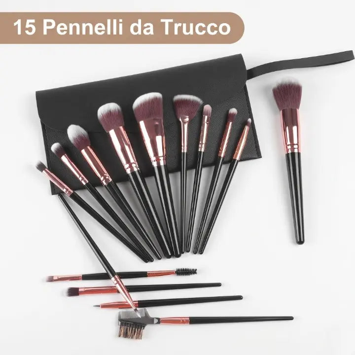 Set Pennelli Make-Up Professionali Ipoallergenici