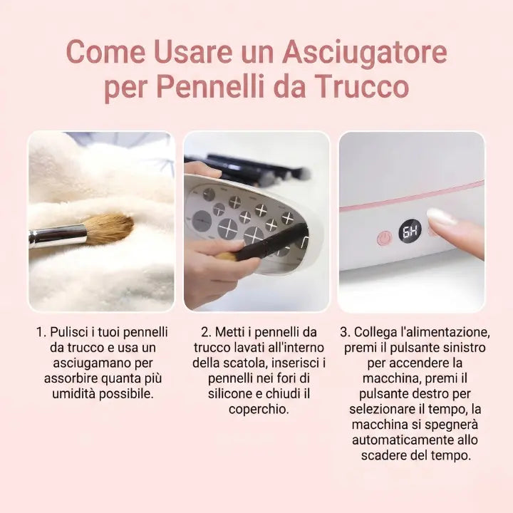 Asciugatore Elettrico Intelligente per Pennelli e Spugnette Make-Up