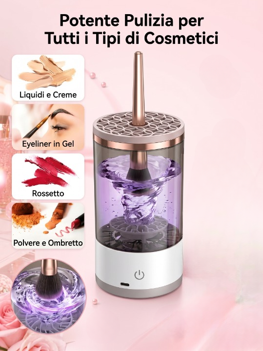 Pulitore Elettrico per pennelli USB – Strumenti puliti, Pelle perfetta