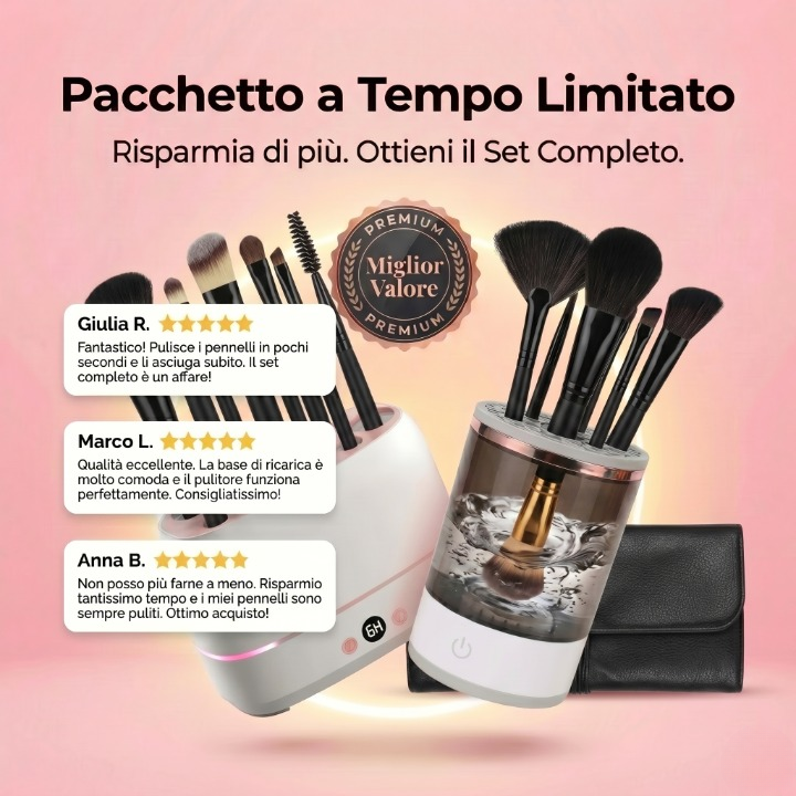 Pulitore Elettrico per pennelli USB – Strumenti puliti, Pelle perfetta