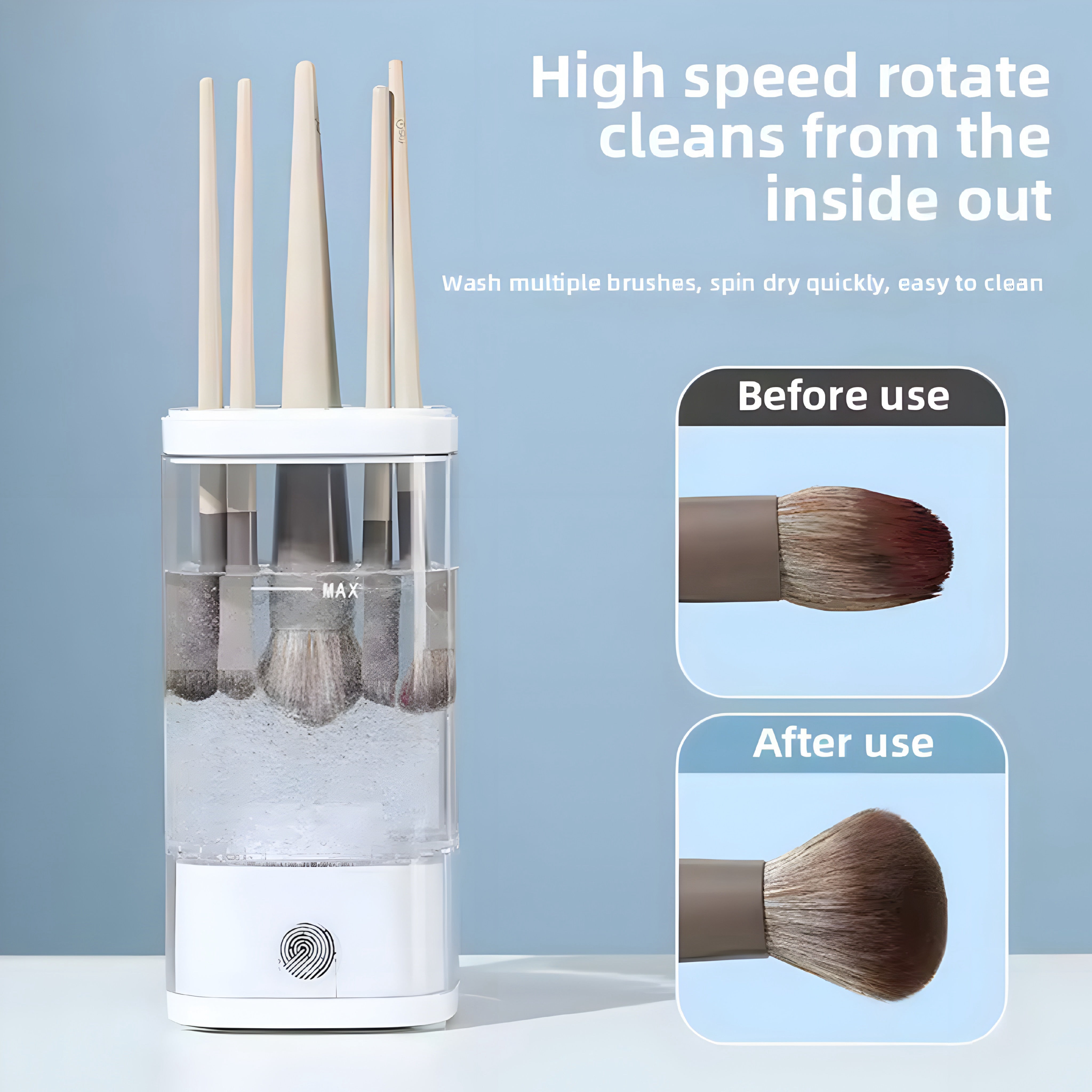 Nettoyeur Électrique de Pinceaux USB – Outils Propres, Peau Parfaite - Gravix